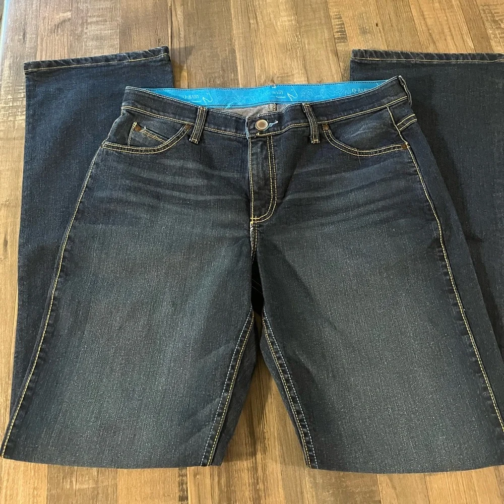 Wrangler Q Baby Women's Dark Blue Boot Cut Jeans Long - Picture 3 of 5